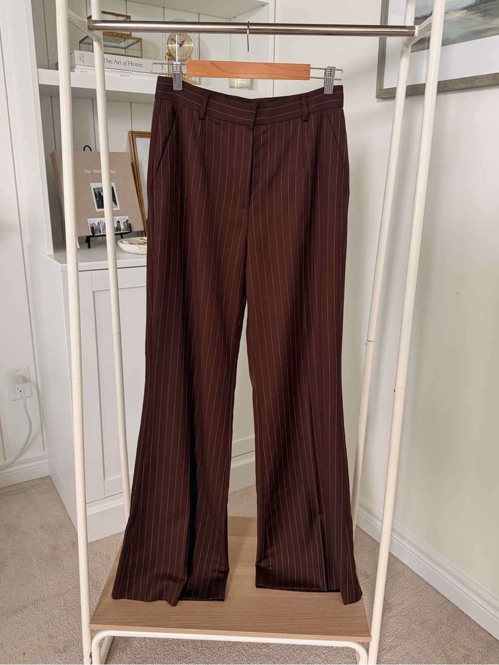 Brown Pinstripe Women's Trousers
